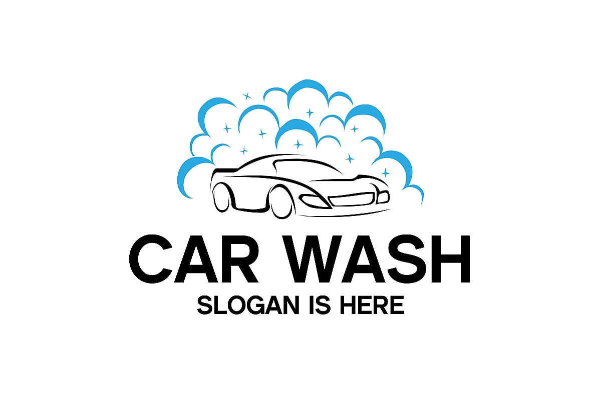 Car Wash Logo,Washing and Service Logo Design example image 1