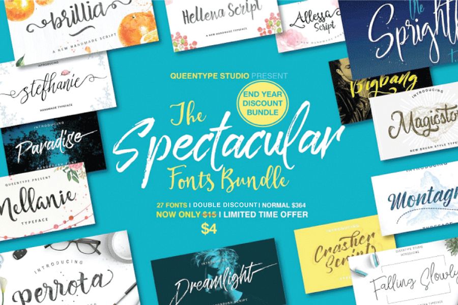 27 IN 1 FONT BUNDLE - 98 OFF Double Discount example image 1