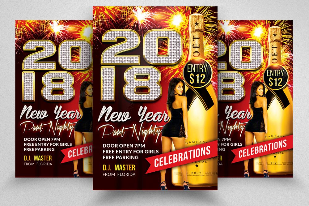 Happy New Year Flyer example image 1