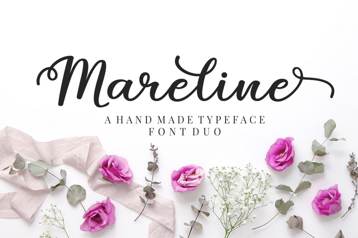 Mareline Script Font Duo example image 1