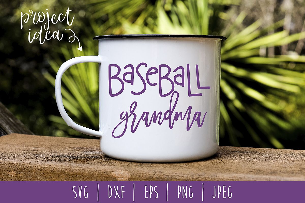 Baseball Grandma SVG, DXF, EPS, PNG JPEG example image 1