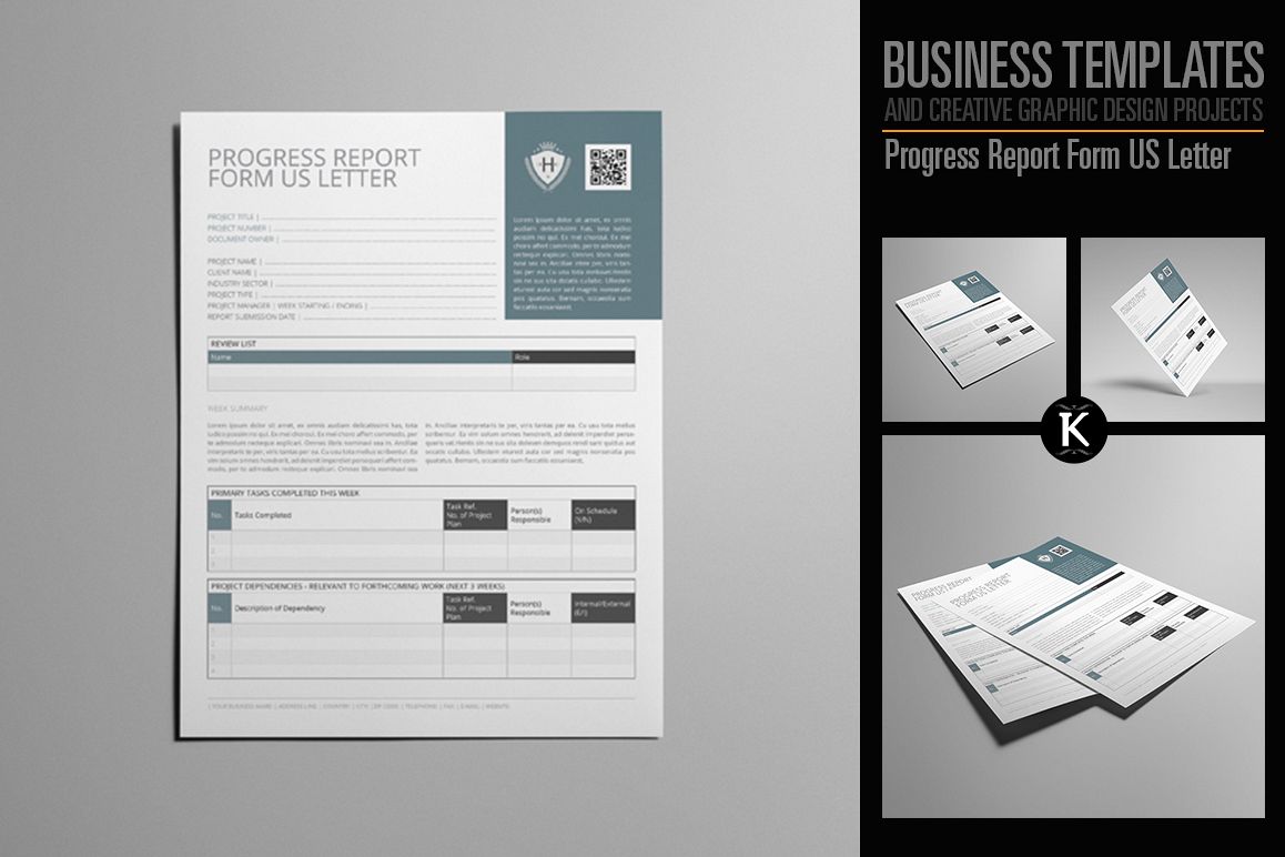 Progress Report Form US Letter example image 1