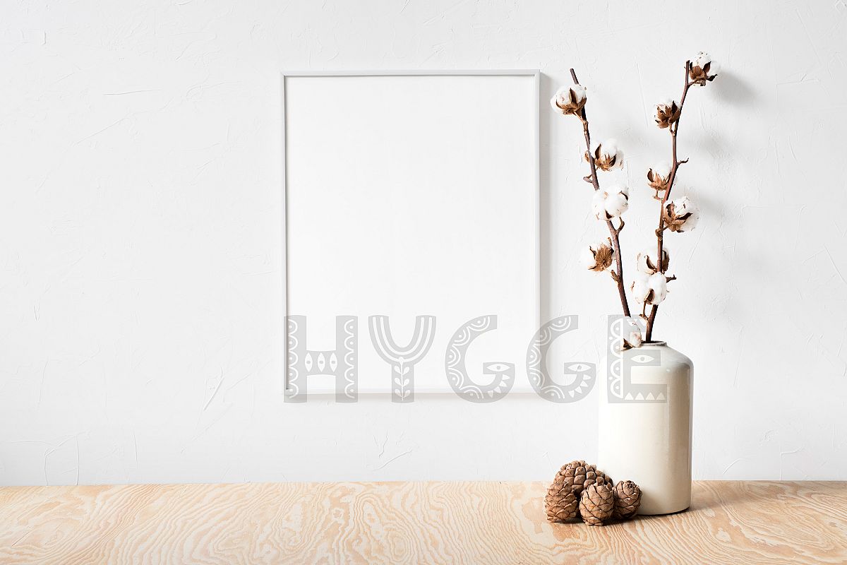 Christmas Frame Mockup, Simple Poster Mockup, Digital Print example image 1