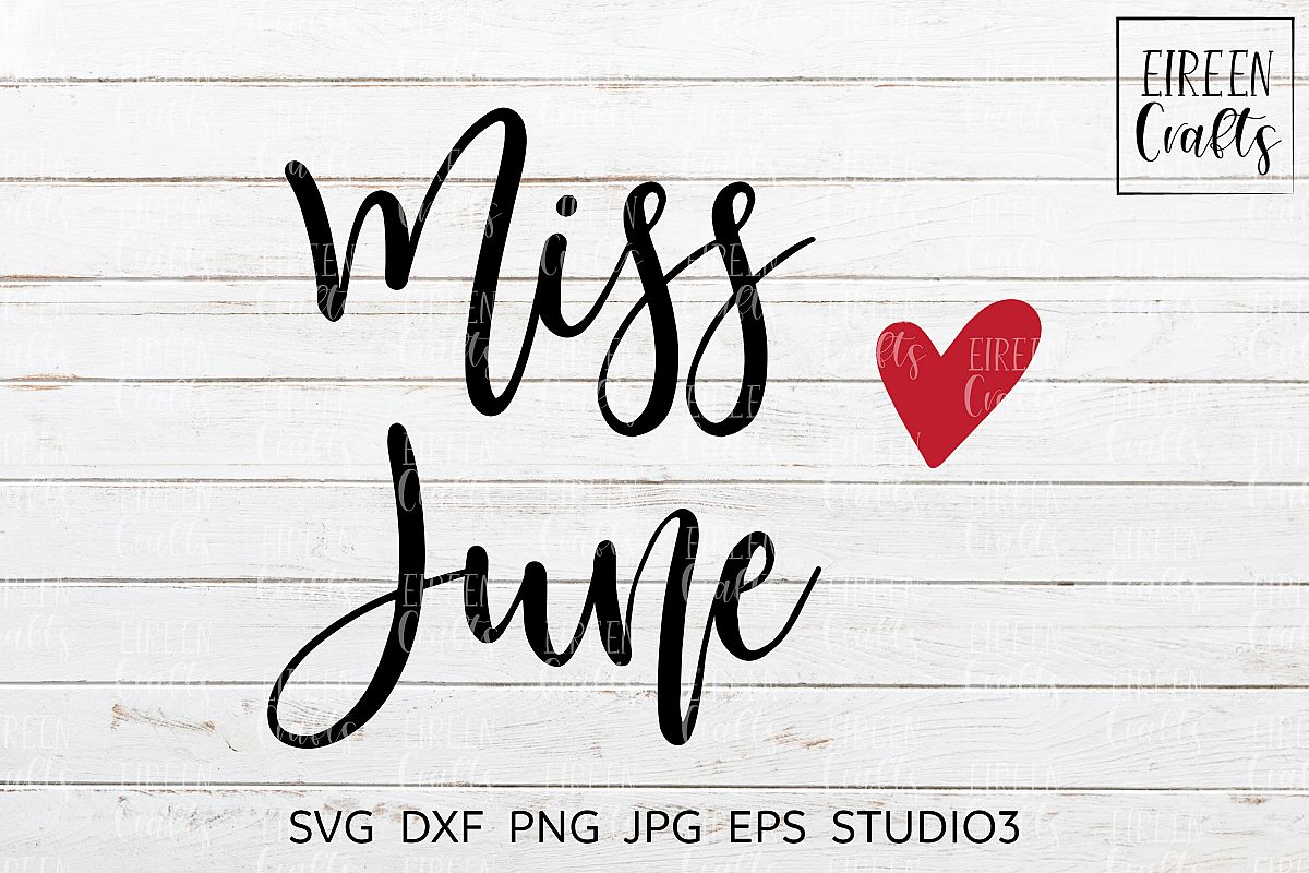 Miss June SVG - cut file for Cricut & Silhouette example image 1