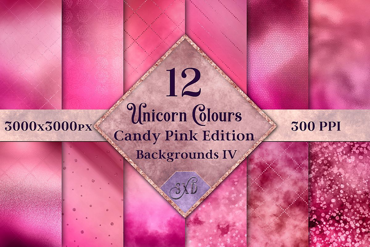 Unicorn Colours Backgrounds IV - Candy Pink Edition Textures example image 1