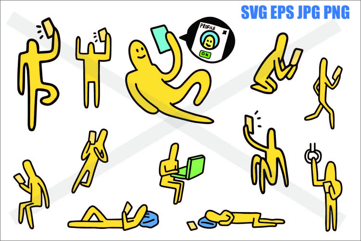 Doogle Guy Everyday Action - SVG EPS JPG PNG example image 1