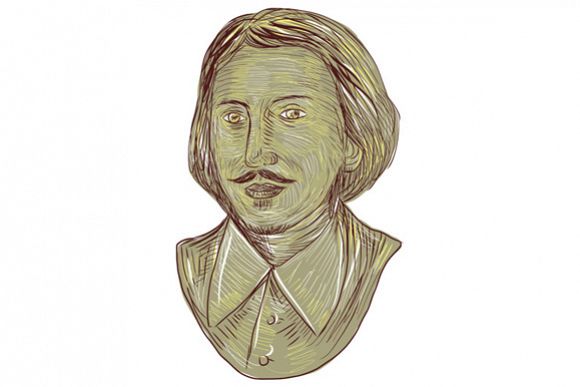 Christopher Marlowe Bust Drawing example image 1