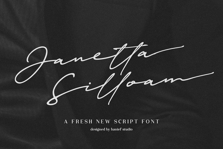 Janetta Silloam//Signature Font example image 1