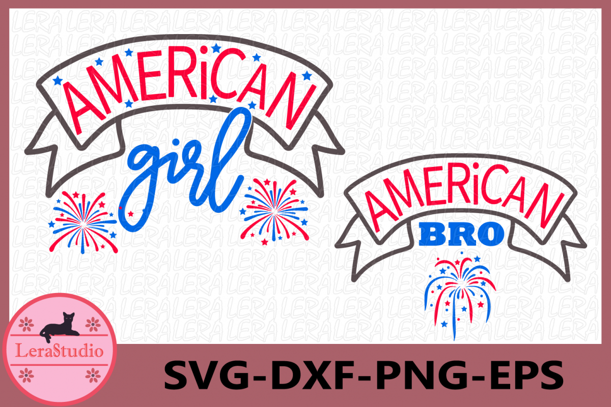 4th of July, American girl svg, American Bro svg, July 4th example image 1