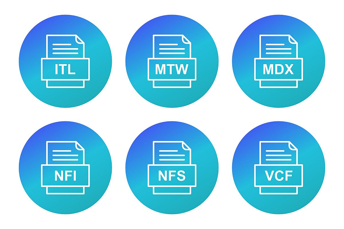 Set Of File Formats Icons example image 1