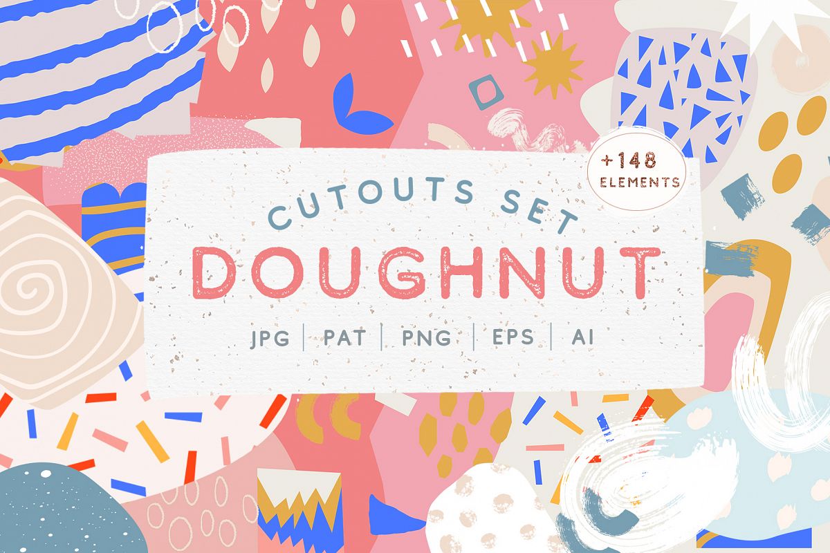 Doughnut Cutouts Set example image 1