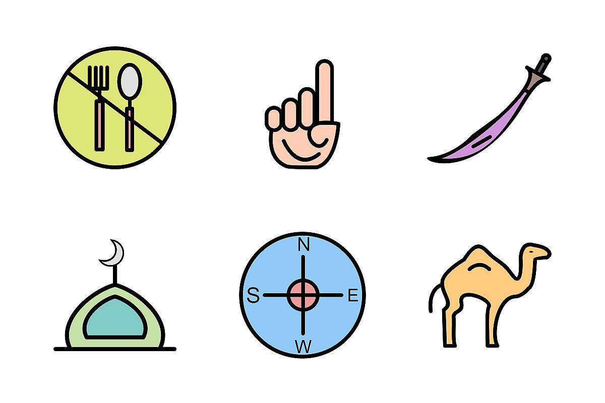 Set Of Ramadan Icons example image 1