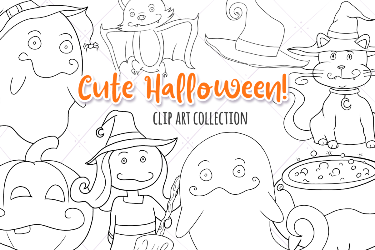 Cute Halloween Digital Stamps example image 1