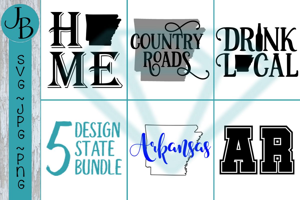 Arkansas State Pride Bundle, AR SVG Bundle example image 1