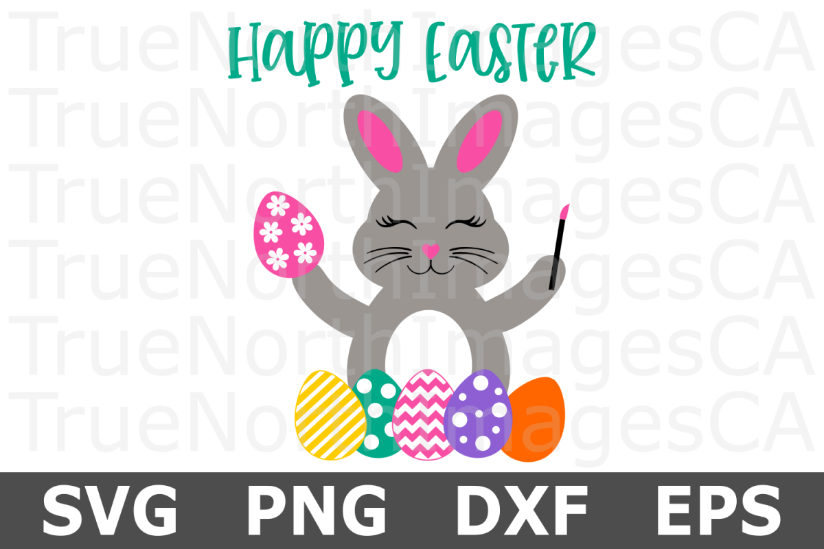 Painting Eggs - An Easter SVG Cut File example image 1