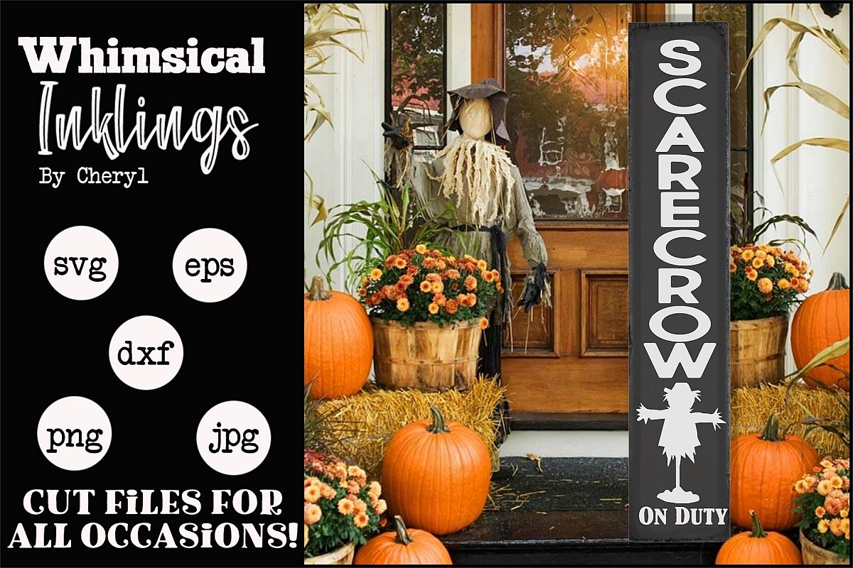 Scarecrow On Duty-Vertical SVG example image 1