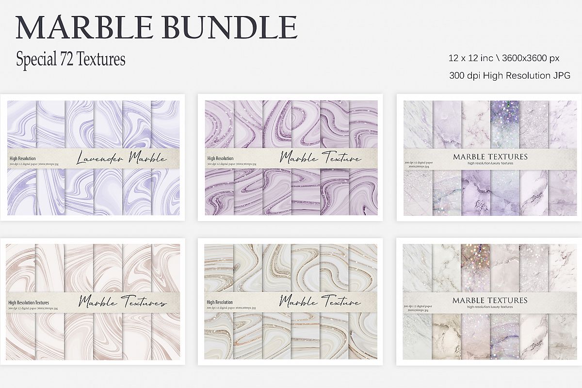 Marble Bundle 72 Textures example image 1