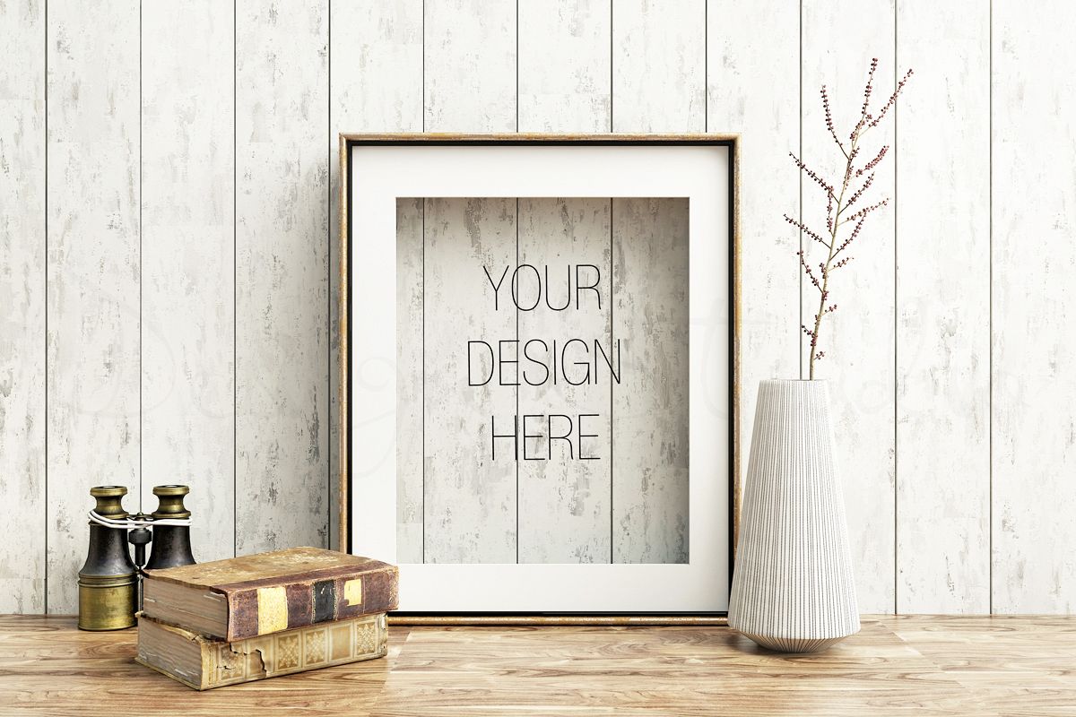 Styled Stock Photography, Frame Mockup, Gold Frame mockup, Styled Photography Mockup, stock photo example image 1