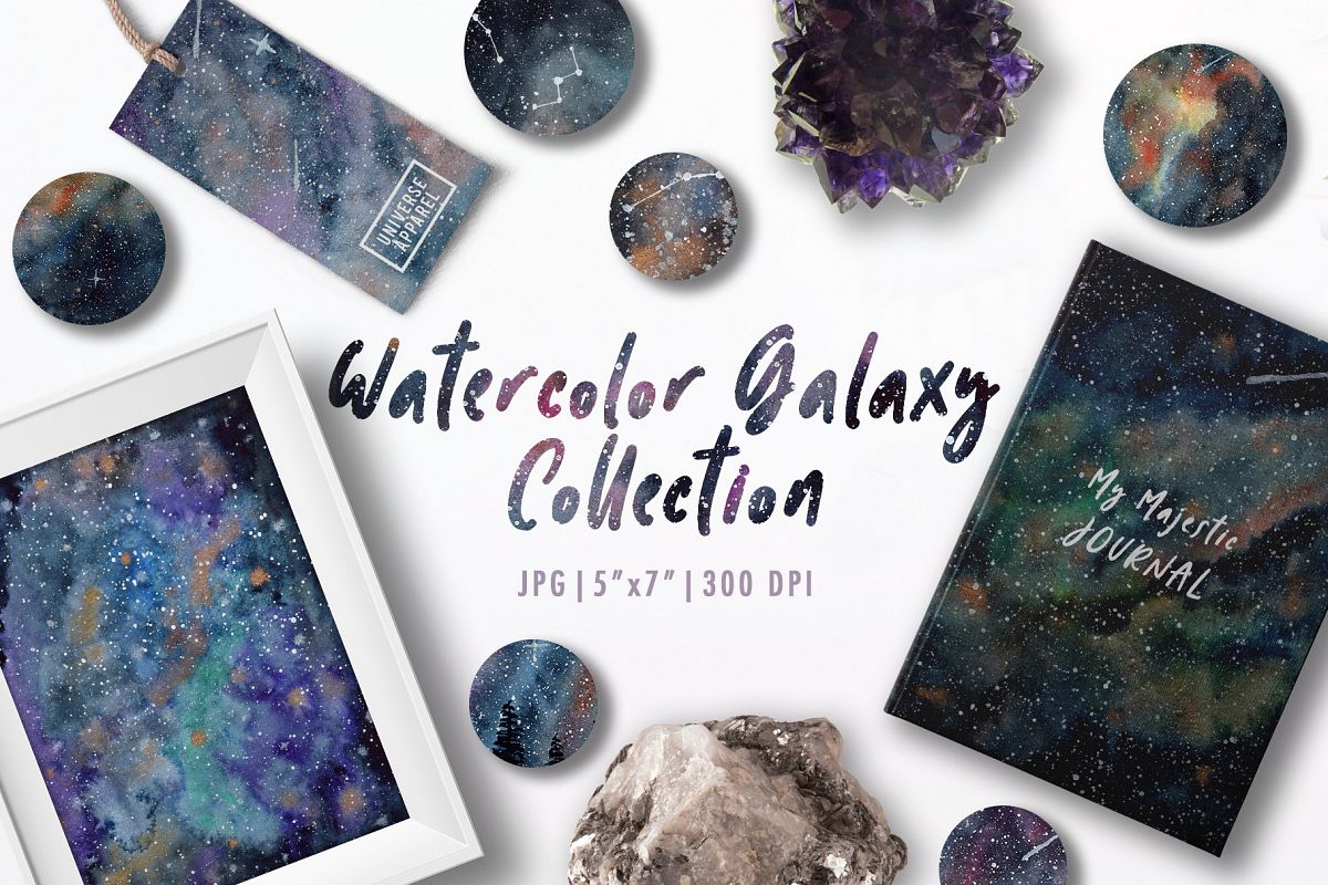 Galaxy Watercolor Collection example image 1