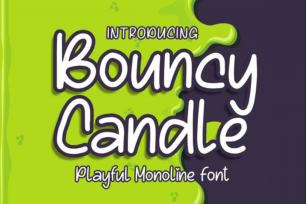 Bouncy Candle - Playful Monoline Font example image 1
