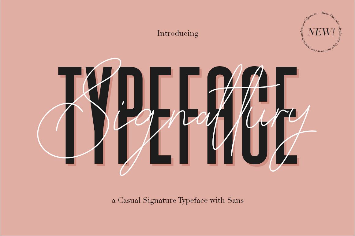 Signattury Signature Font - Free Sans example image 1