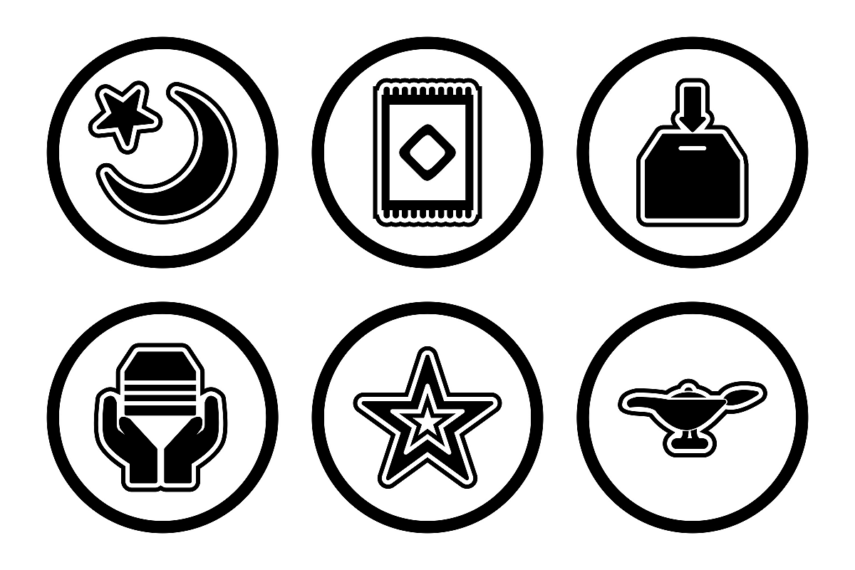 Set Of Ramadan Icons example image 1
