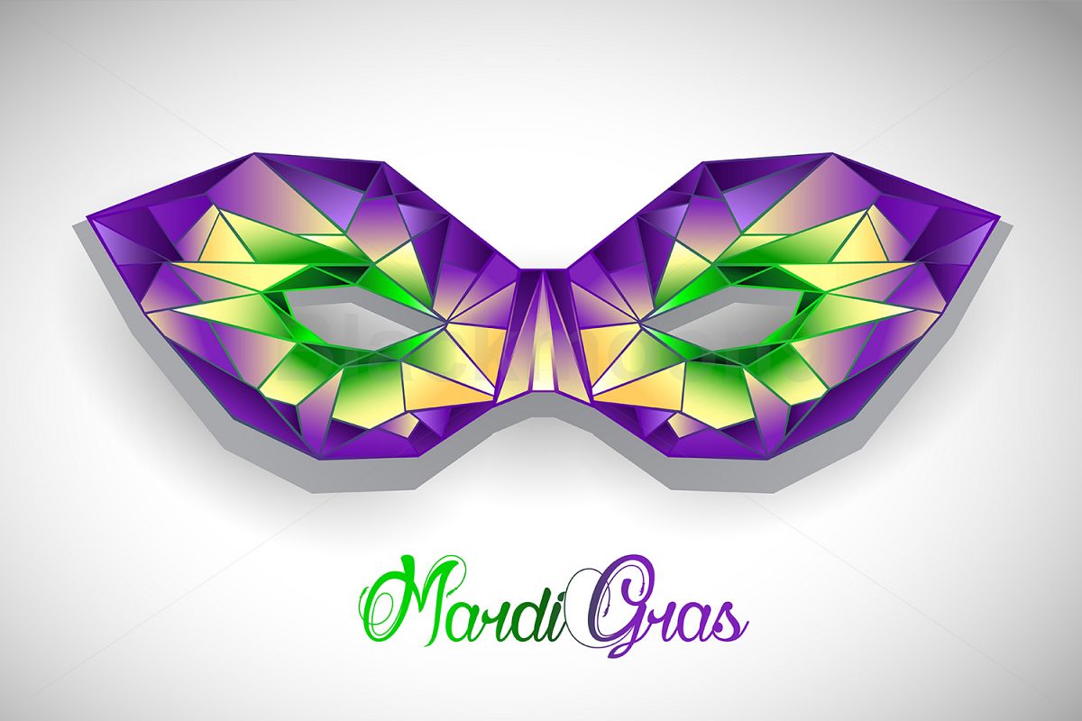 Polygonal Mask Mardi Gras example image 1