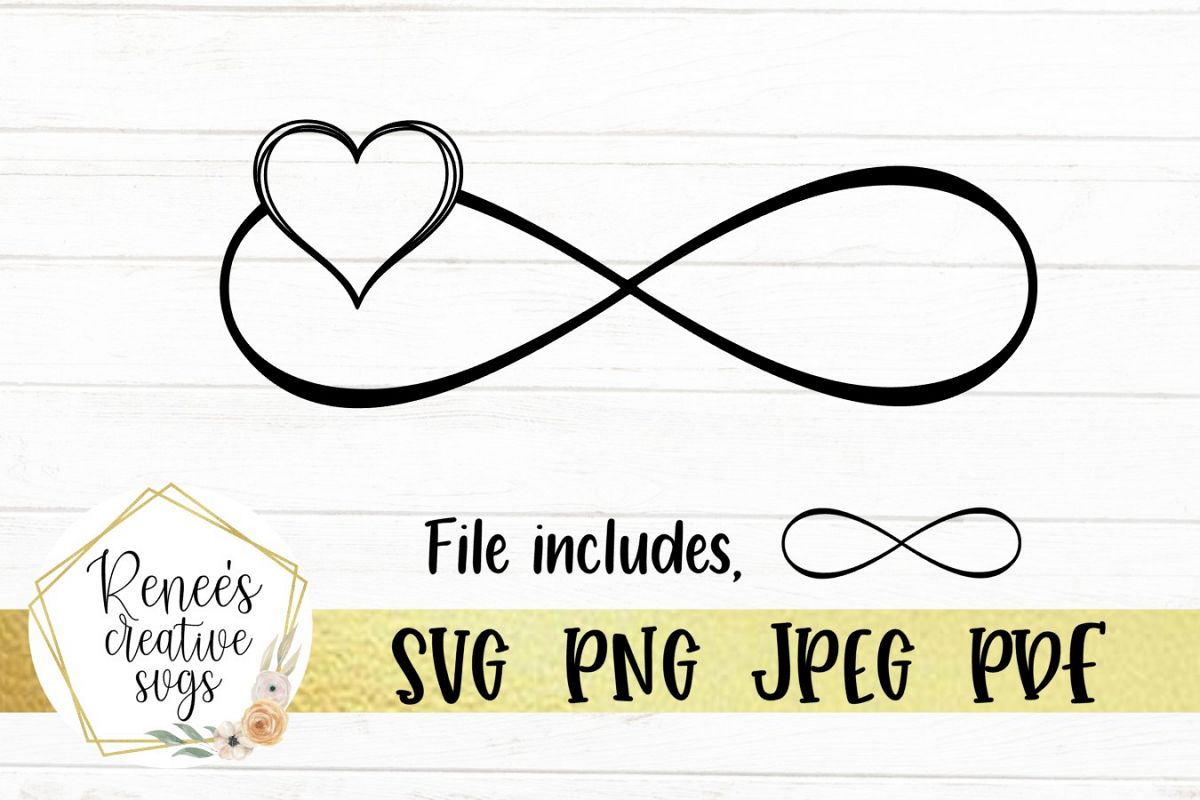 Infinity w/ Heart| Infinity Sign| SVG Cutting File (336627) | SVGs