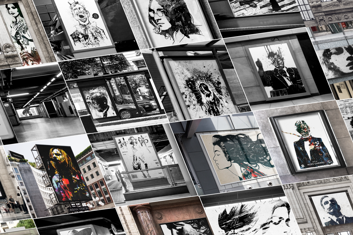 Bundle of Urban Outdoor Advertising Poster Mock-ups example image 1