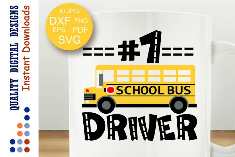 School bus driver svg example image 1