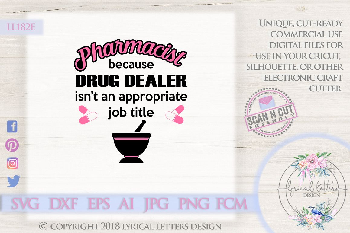 Pharmacist Occupation SVG DXF Cut File LL182E example image 1