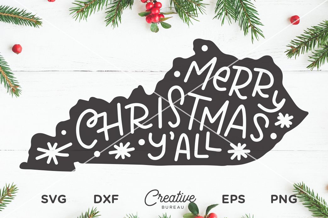 Kentucky Christmas SVG, Merry Christmas Y'All Svg