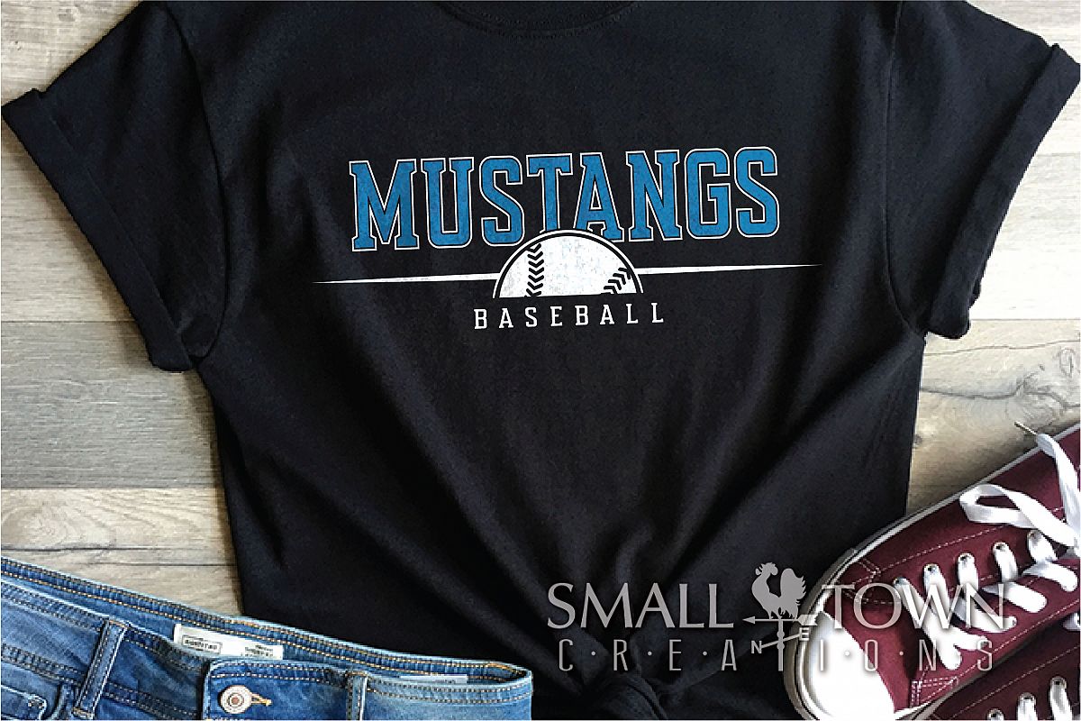 Mustang, Mustang Baseball Team, Sport, PRINT, CUT & DESIGN example image 1