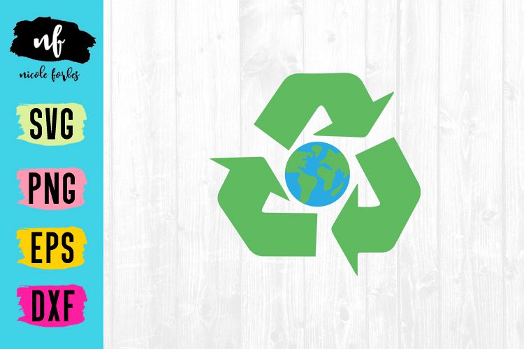 Recycle Earth SVG Cut File example image 1