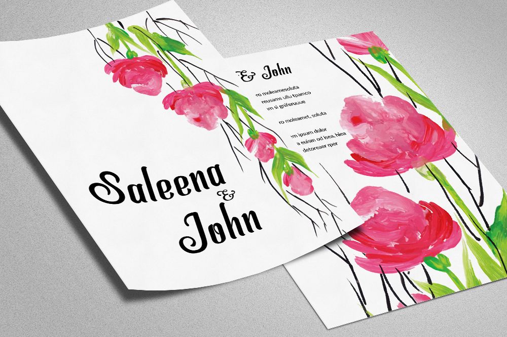 Double Sided Save The Date Card example image 1