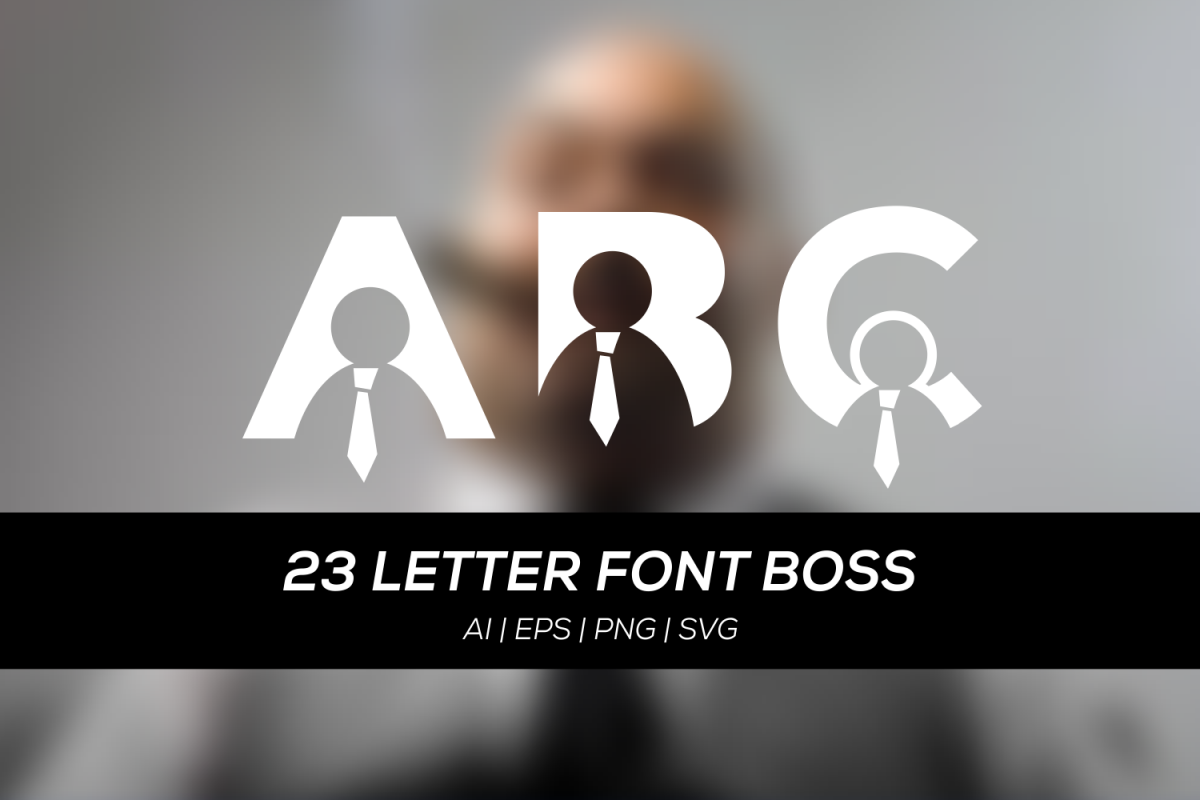 23 letter font with boss example image 1