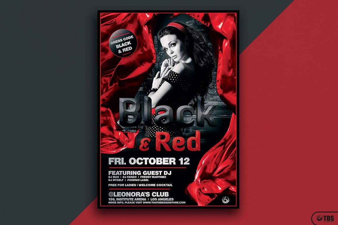 Black and Red Flyer Template V2 example image 1