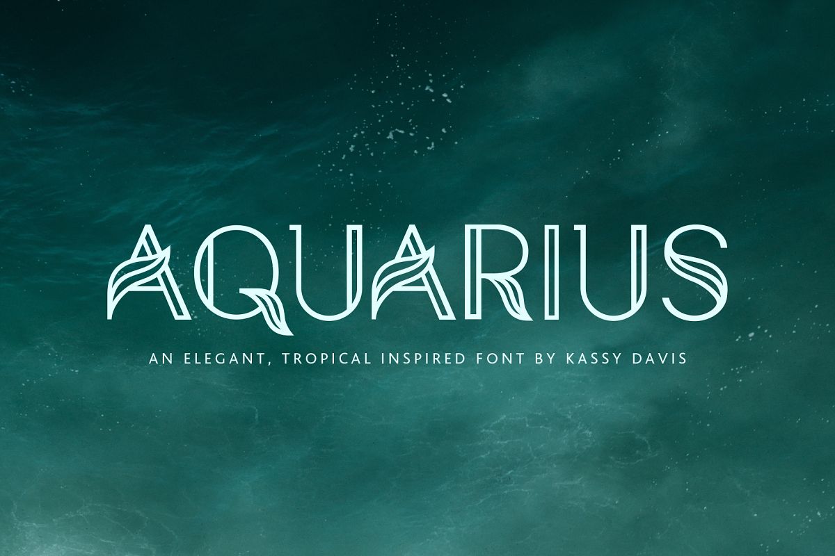Aquarius - A Tropical & Elegant Font Family example image 1