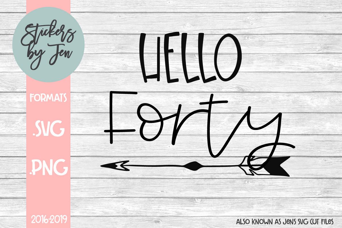 Download Hello 40 Birthday SVG Cut File