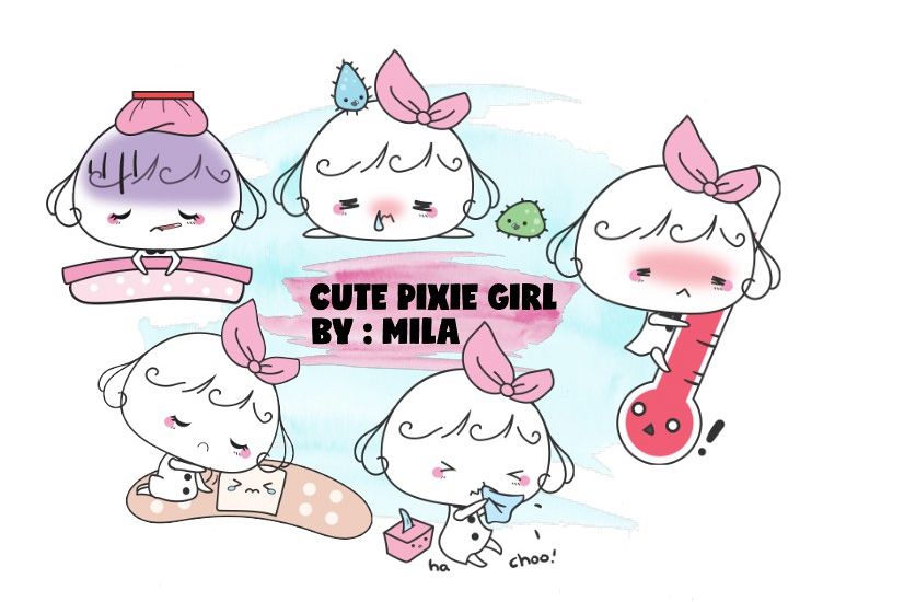 KAWAII GIRL CLIPART BUNDLE PNG example image 1