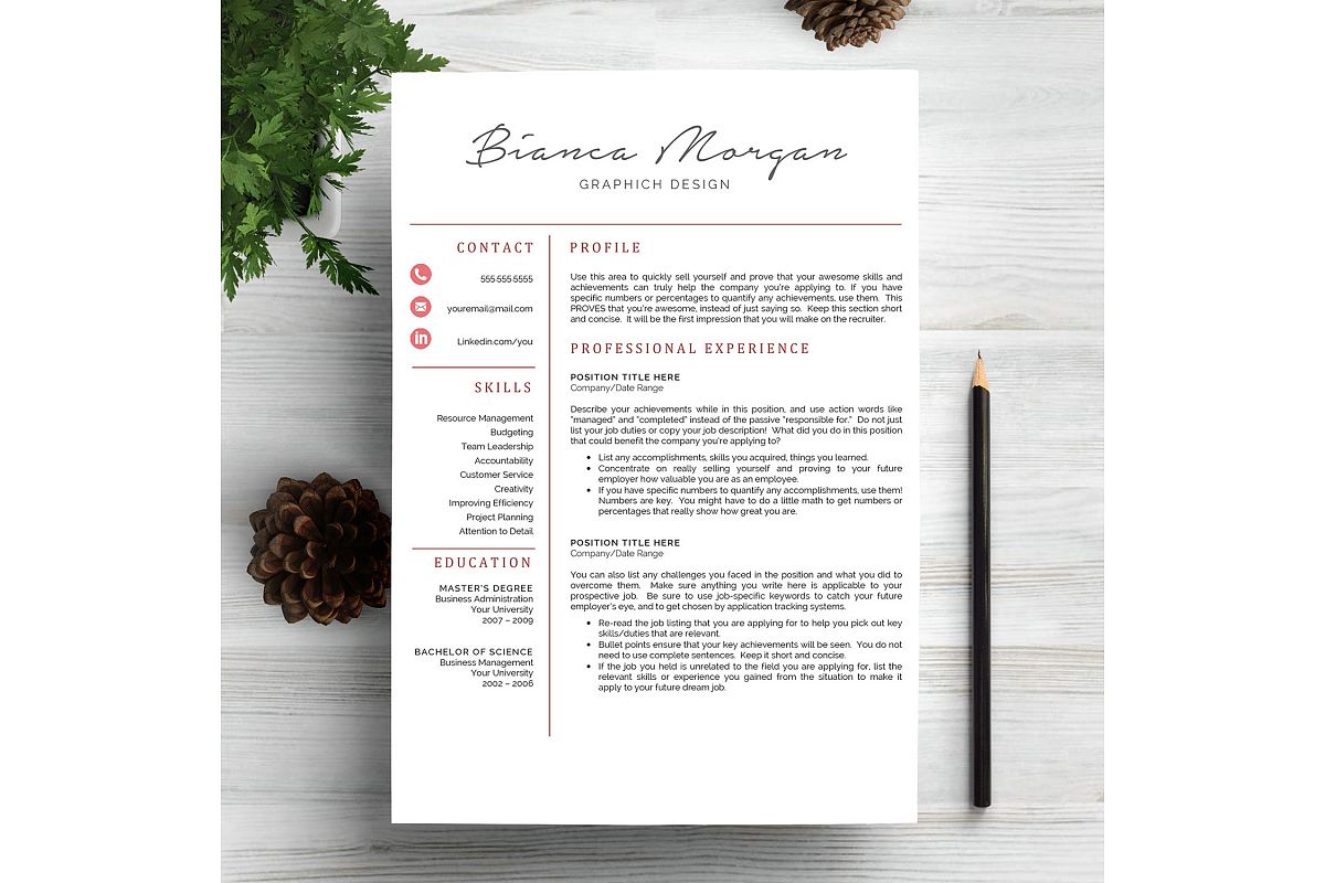 Creative Resume Template CV example image 1