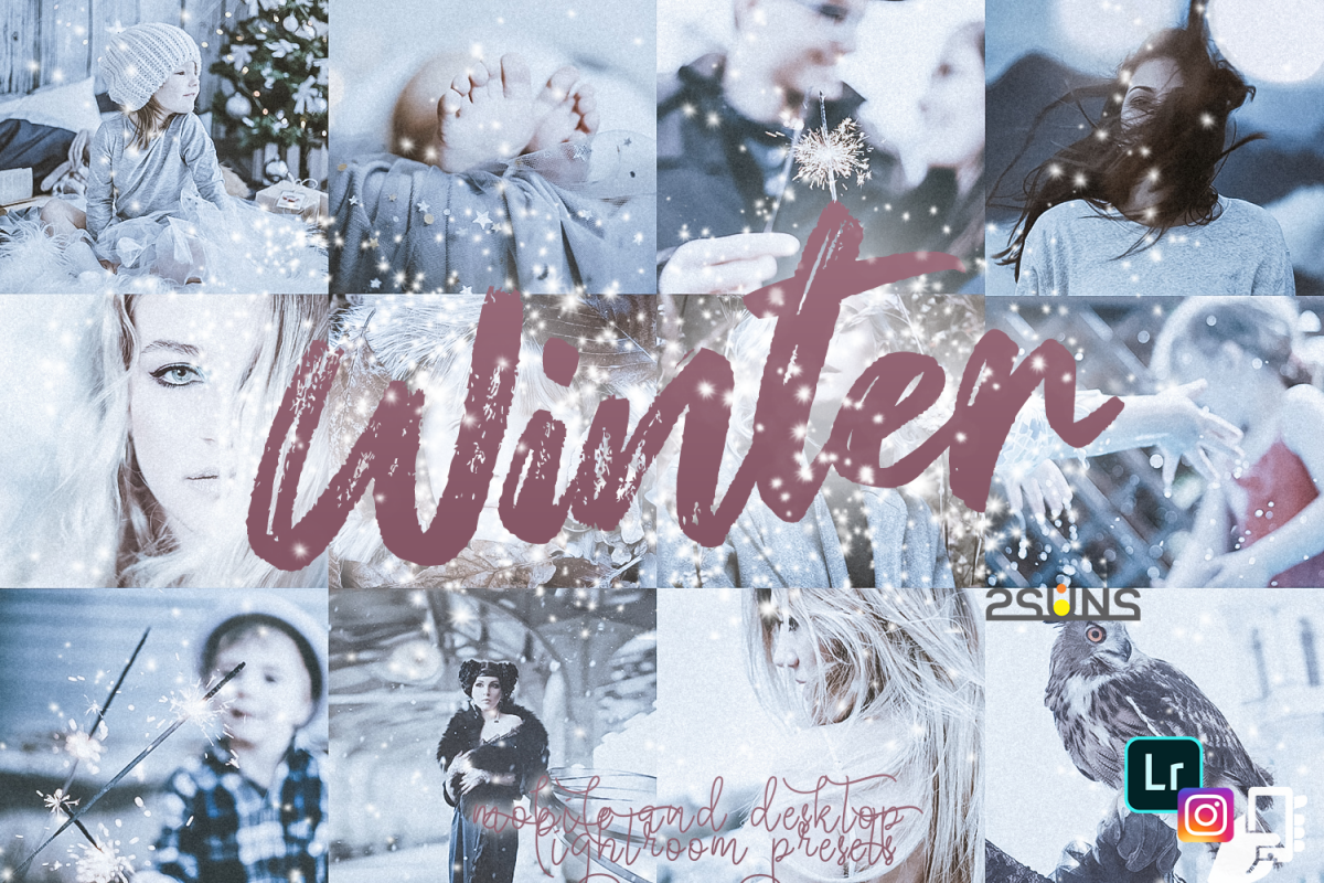 Christmas presets, winter lightroom instagram dng pc mobile example image 1