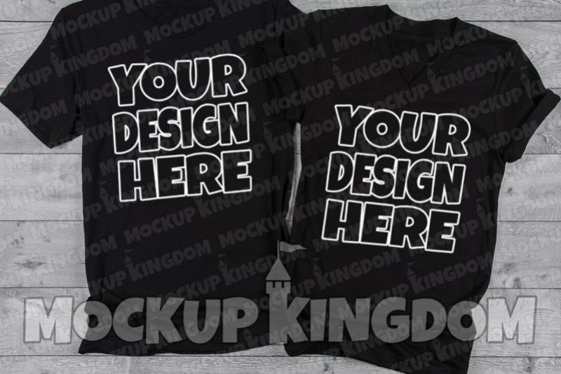 Couples Mockup, Bride and Groom Shirt Mockup, His and her example image 1