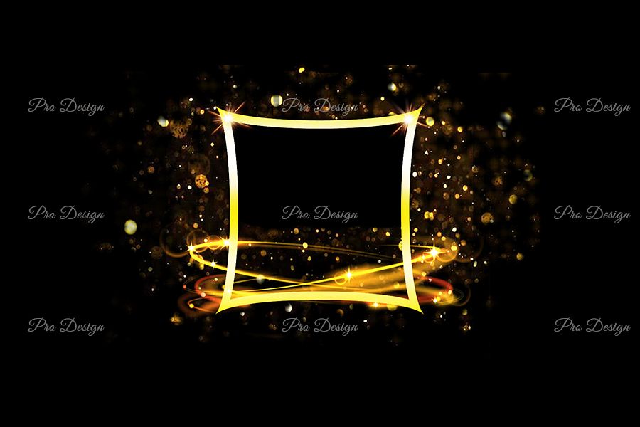 Golden Sparkling Frame Background example image 1