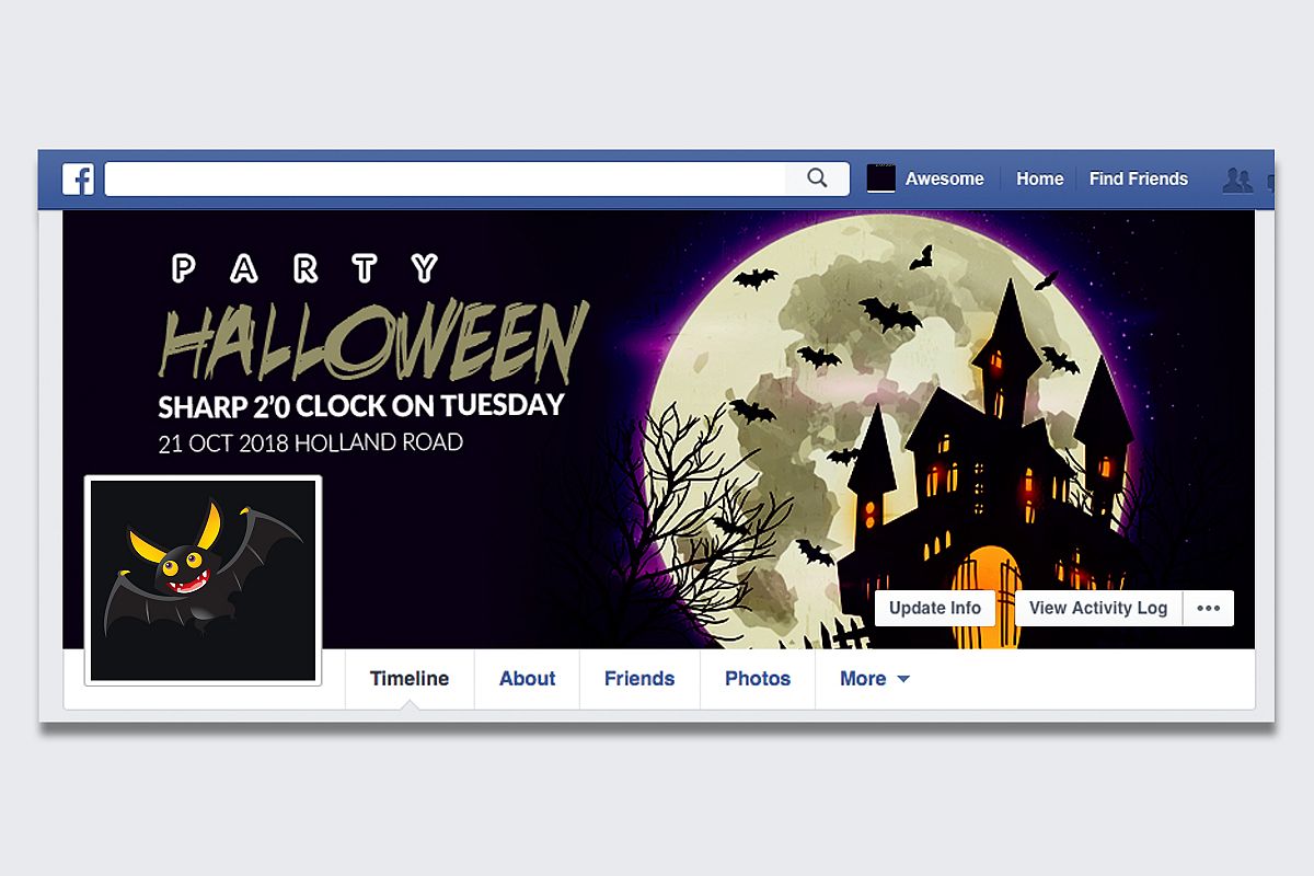 Halloween Trick or Treat Facebook Timeline example image 1