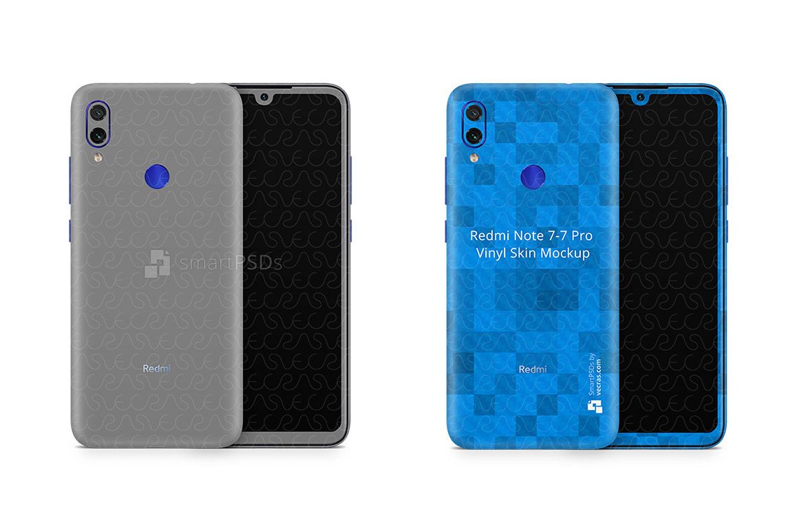 Redmi Note 7 Pro Vinyl Skin Design Mockup 2019 example image 1