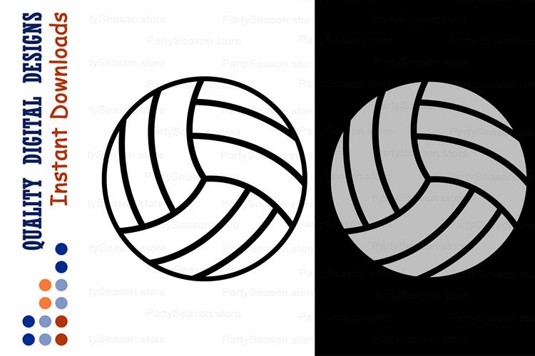 Volleyball ball svg example image 1
