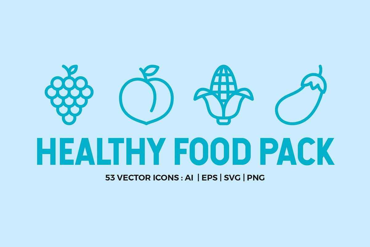 Healthy Food Line Icons example image 1