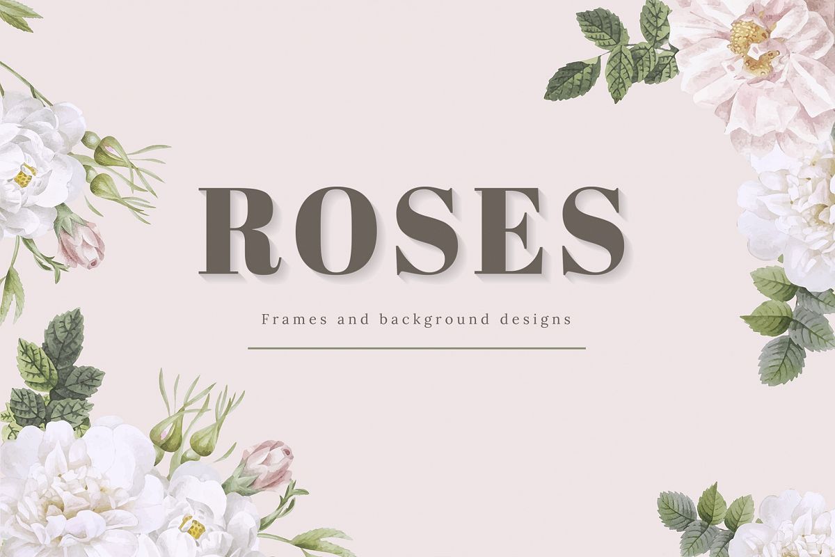 Watercolor Flowers Backgrounds example image 1