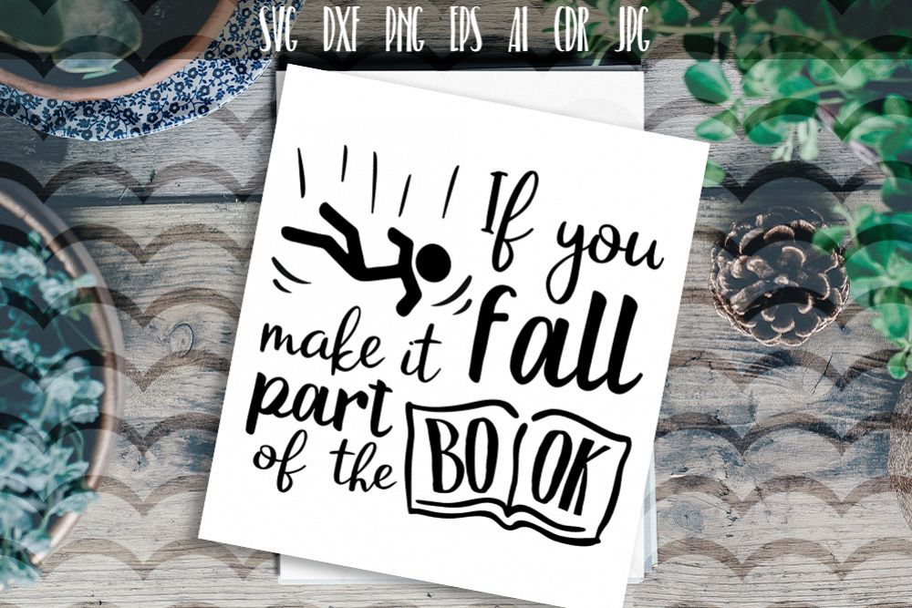 If you fall make it part of the book Vector typography example image 1